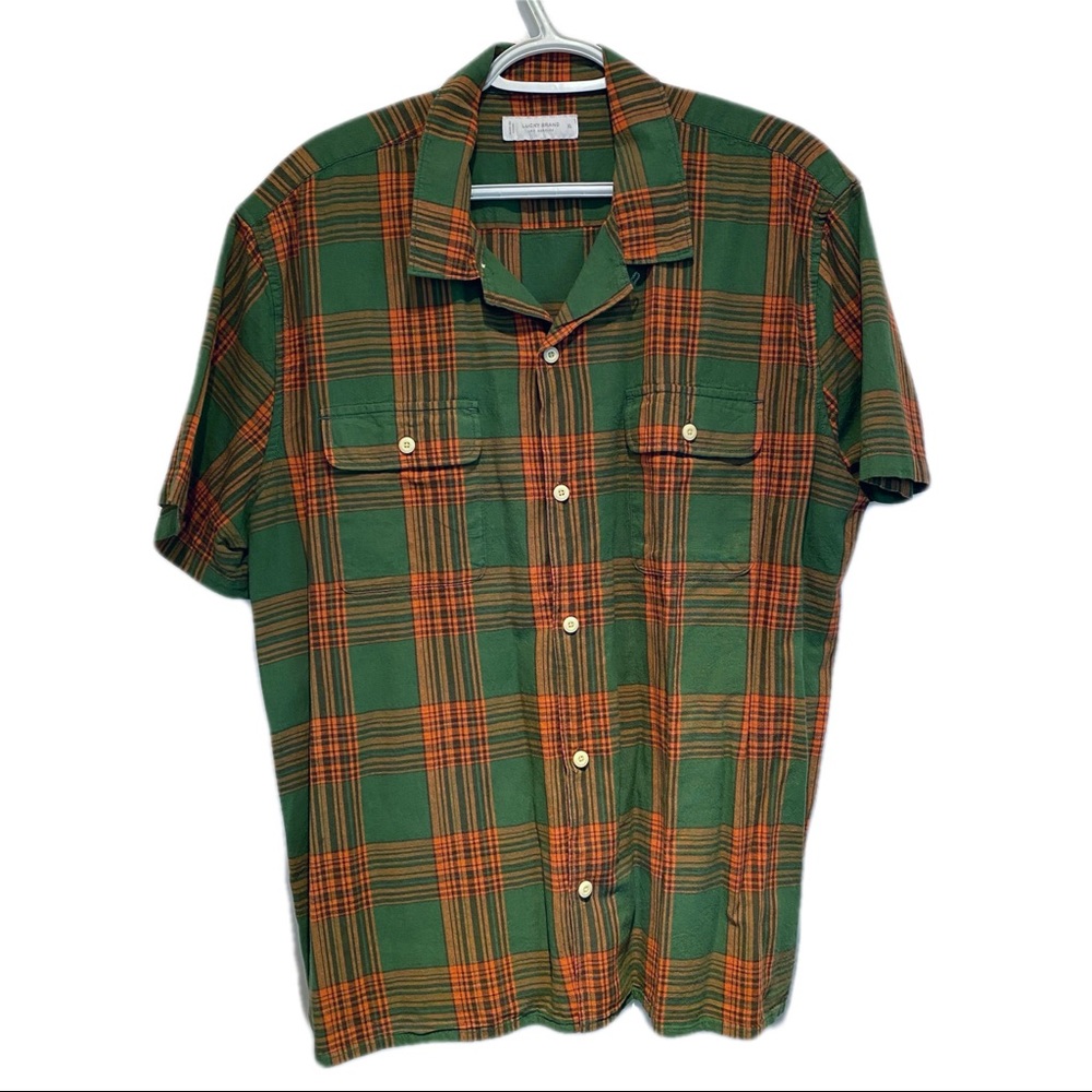 Lucky Brand Men’s Short Sleeve Button Down Shirt NWOT